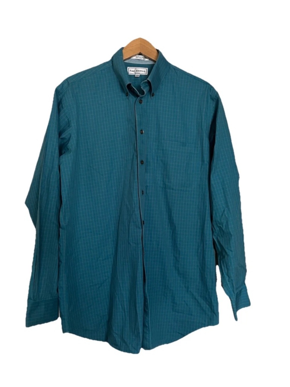 Paul Frederick Classic Fit Non-Iron Two Ply Cotton Button Down 16-35 Checkered